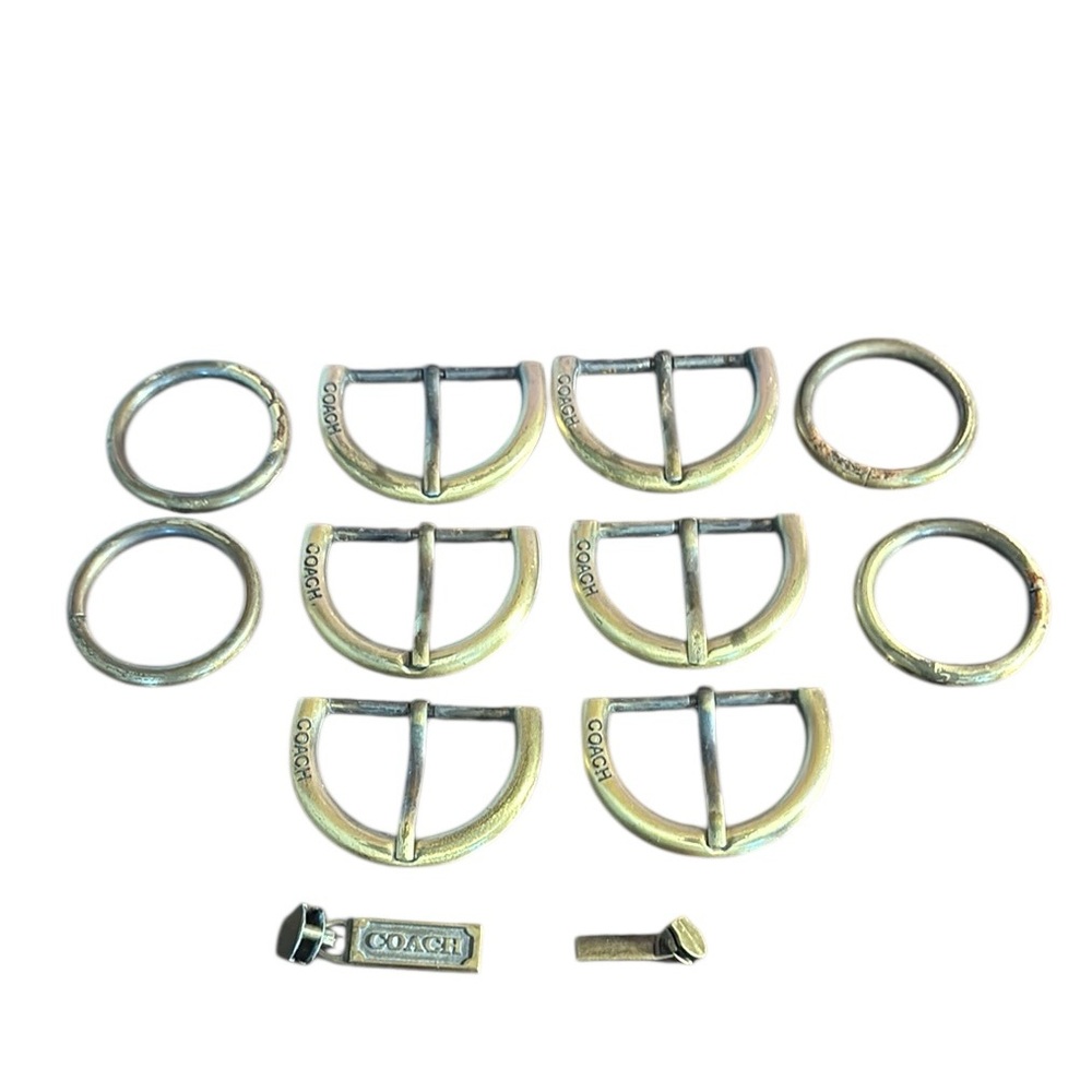 Coach Rehab pieces 6 buckles 4 O rings and 2 zipper pulls
